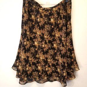 Express Vintage 90s A Line Floral Layered Skirt M